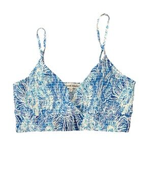 Almost Famous Blue Floral Smocked Camisole Bralette size XL